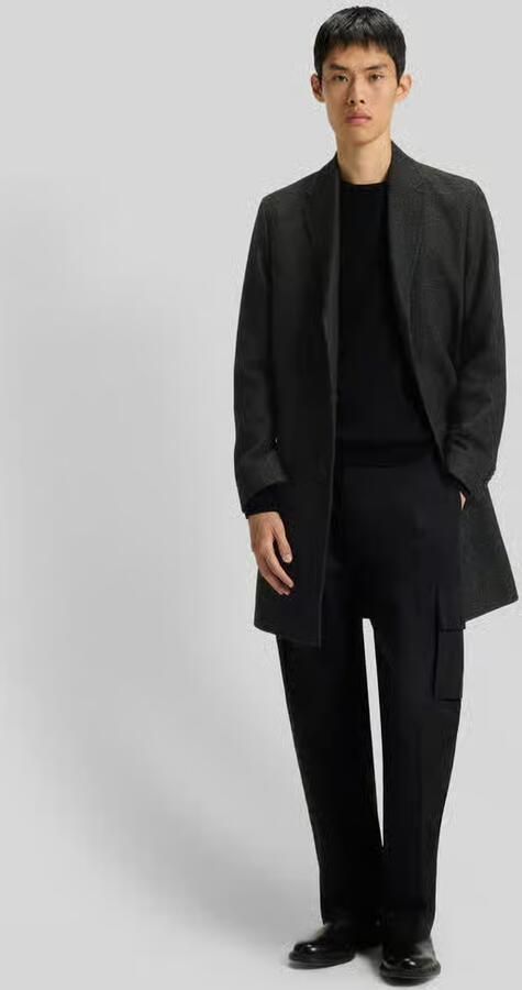 HUGO Regular fit lange wollen jas van twill model 'MALTE2541' - Foto 4
