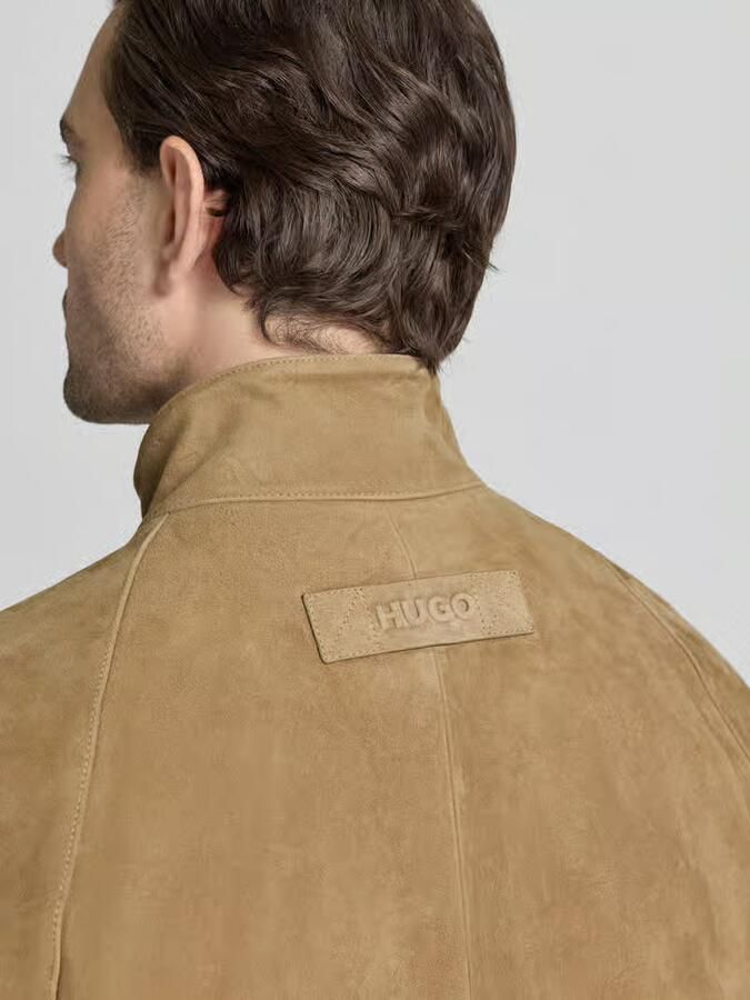 HUGO Regular fit leren jack van echt geitenleer model 'LORIDGE' - Foto 2