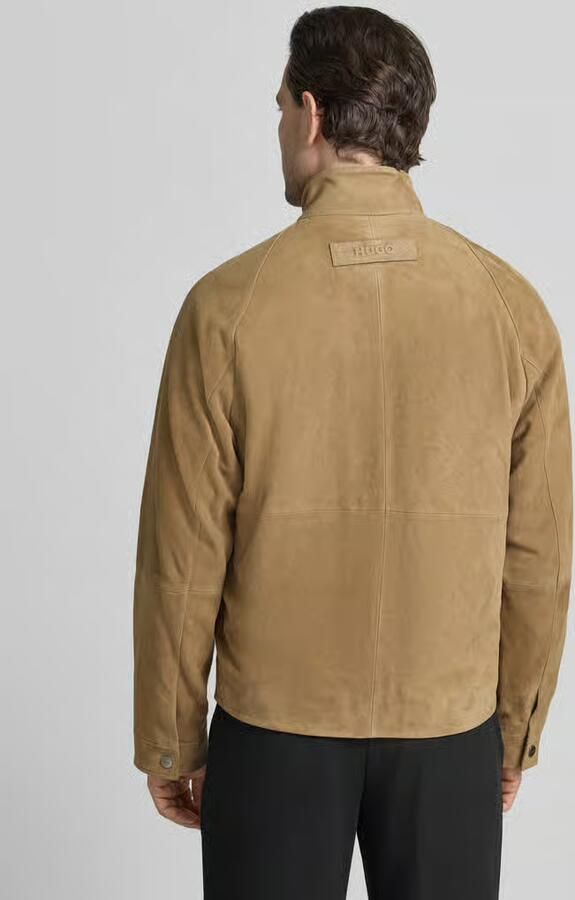 HUGO Regular fit leren jack van echt geitenleer model 'LORIDGE' - Foto 4