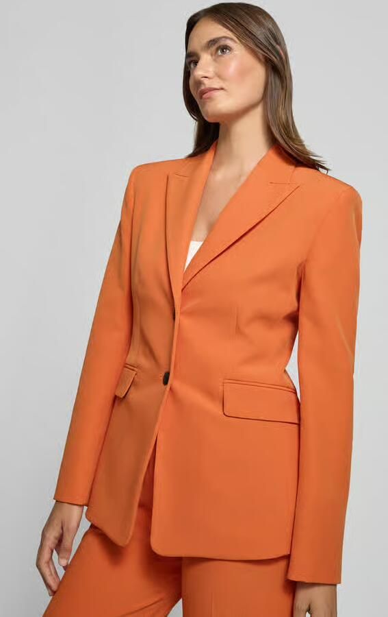 HUGO regular fit longblazer met 1-knoopssluiting model 'ASMALLA-1'