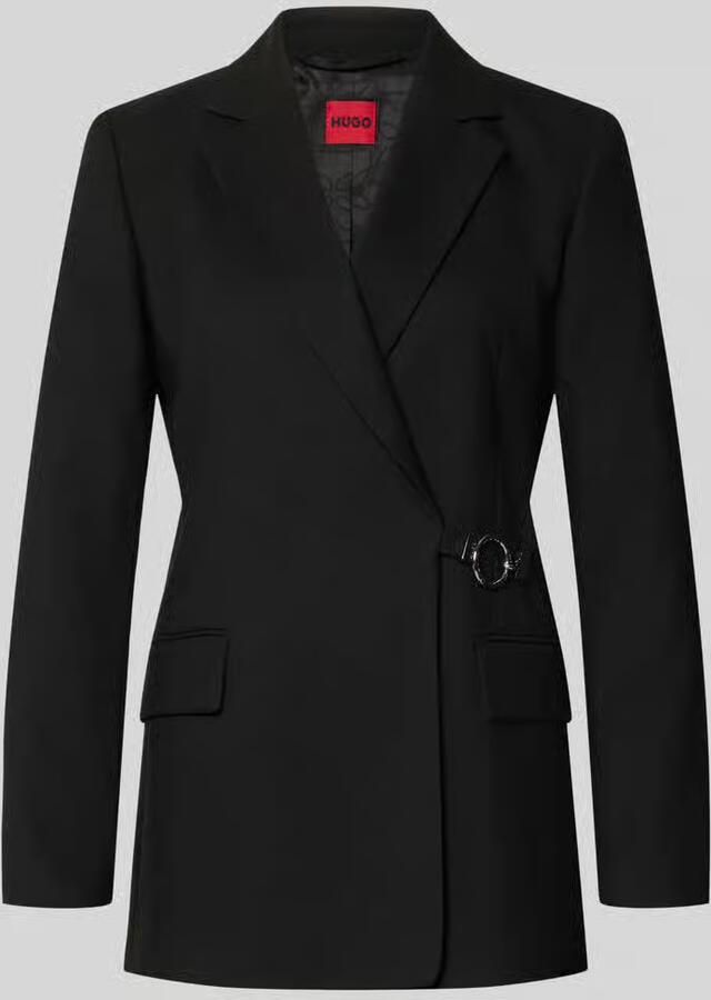 HUGO Regular fit longblazer met viscose model 'Alinde'