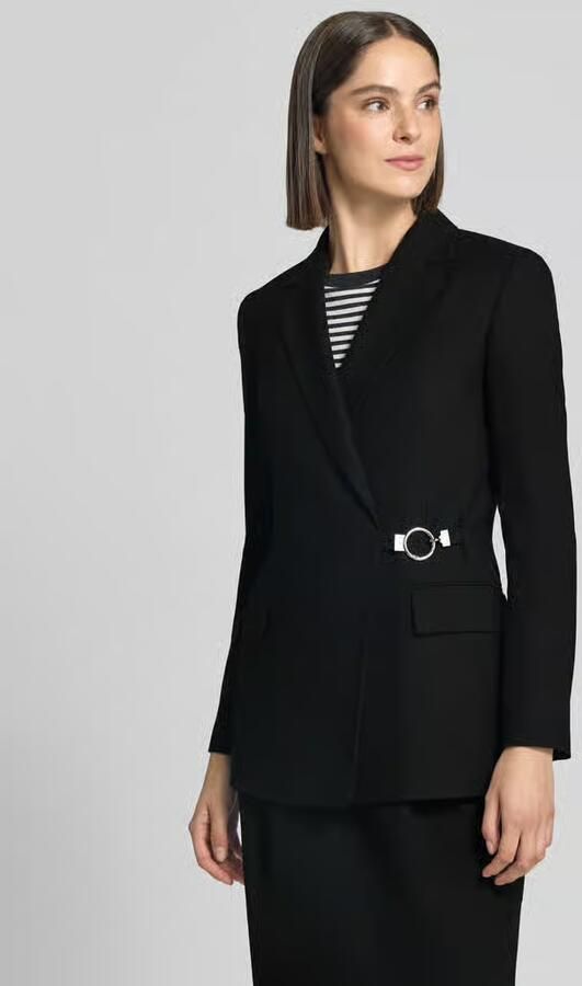 HUGO Regular fit longblazer met viscose model 'Alinde' - Foto 3