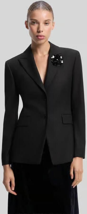 HUGO Regular fit longblazer van viscosemix - Foto 3