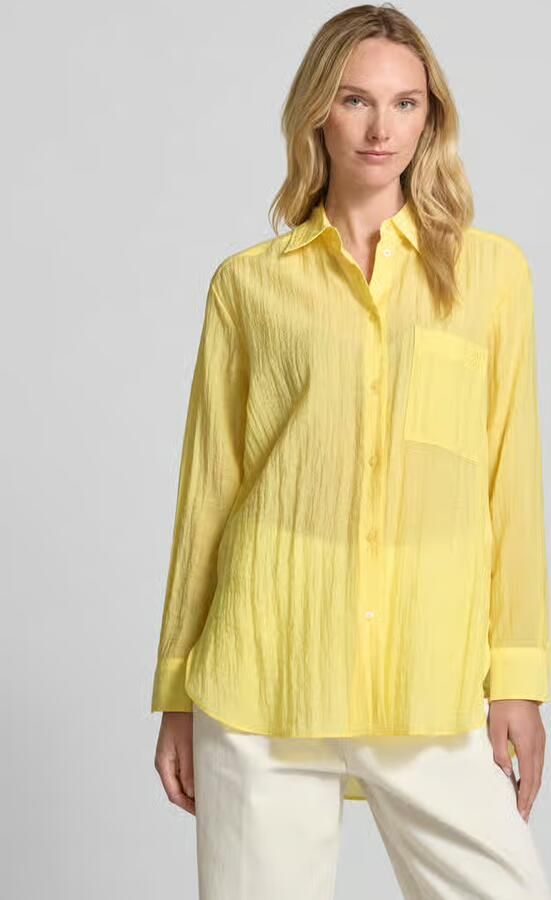 HUGO Regular fit overhemdblouse in kreuklook model 'Elodina' - Foto 2