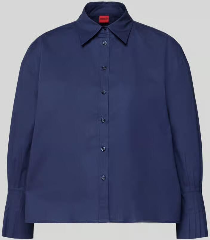 HUGO Regular fit overhemdblouse van katoenmix model 'EGGY'