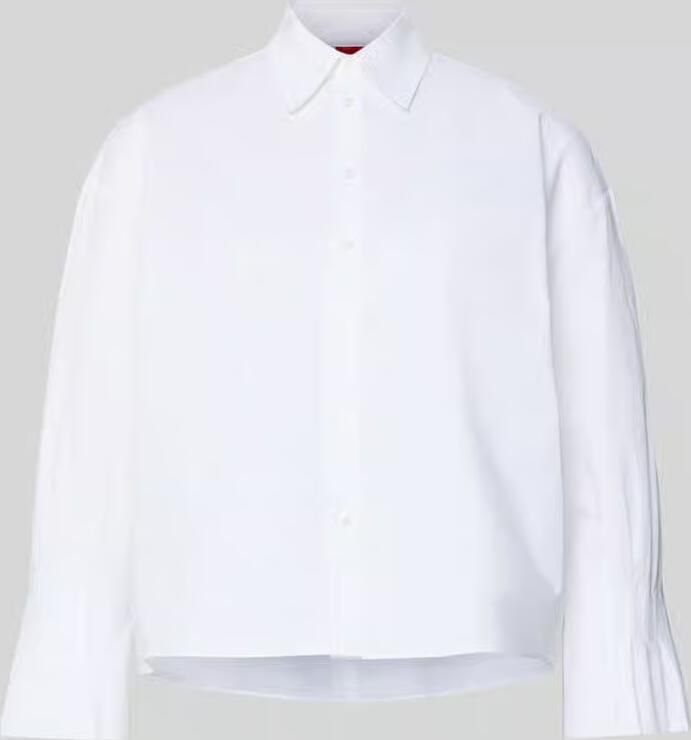 HUGO Regular fit overhemdblouse van katoenmix model 'EGGY'