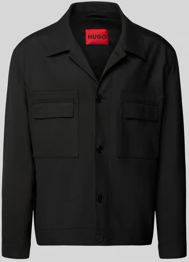 HUGO Regular fit overhemdjack met viscose model 'MARK'