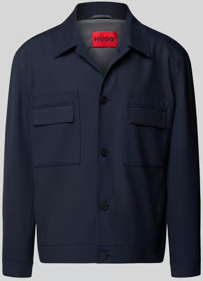 HUGO Regular fit overhemdjack met viscose model 'MARK'
