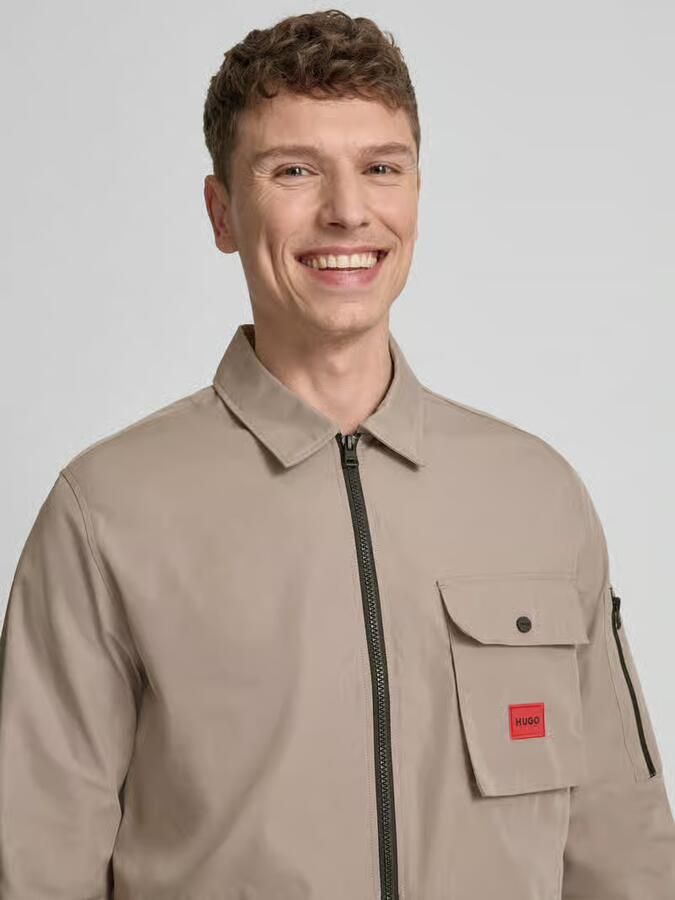 HUGO regular fit overhemdjack van katoenmix model 'EMMOND'