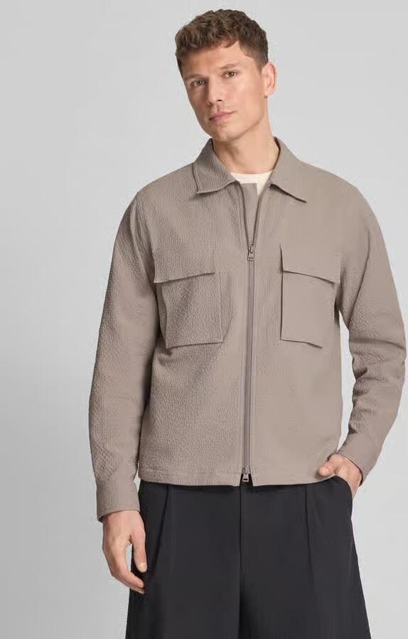 HUGO regular fit overjacket van katoenmix Mondall 'ESELIO' - Foto 4