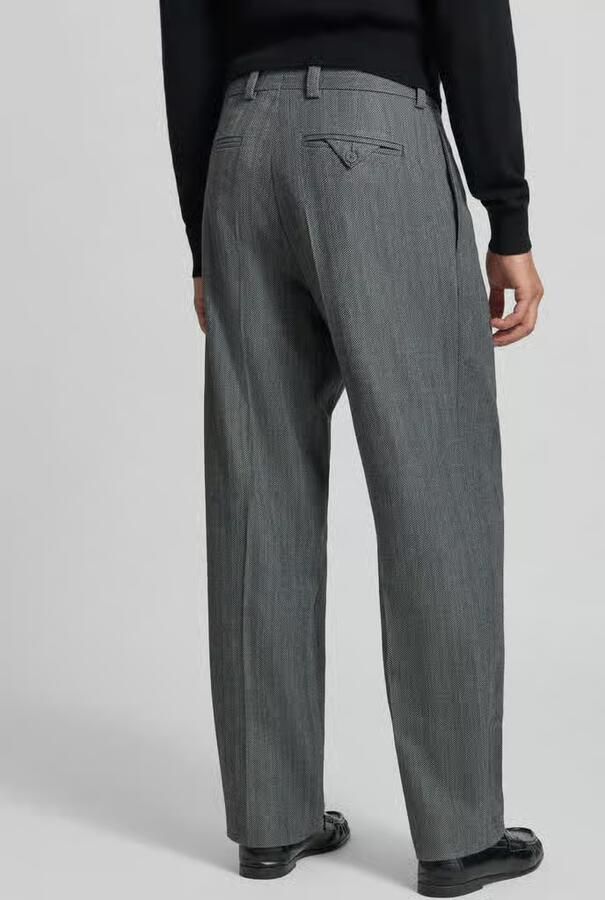 HUGO Regular fit pantalon met viscose met model 'Flips251X' - Foto 3