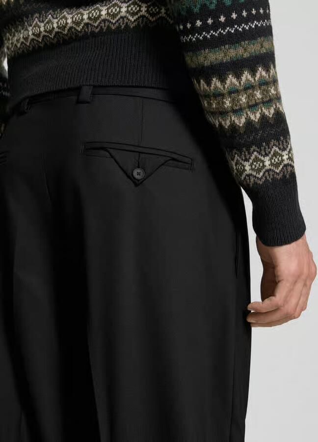 HUGO Straight leg bandplooibroek met riemlussen model 'Flips' - Foto 4