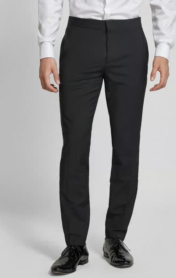 Hugo Boss Herenbroek van Stretch Wolmix met Plooien Black Heren - Foto 2