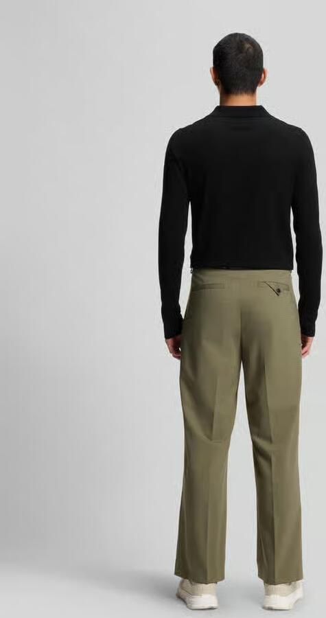 HUGO Regular fit poloshirt met fijngebreide structuur van viscosemix - Foto 3