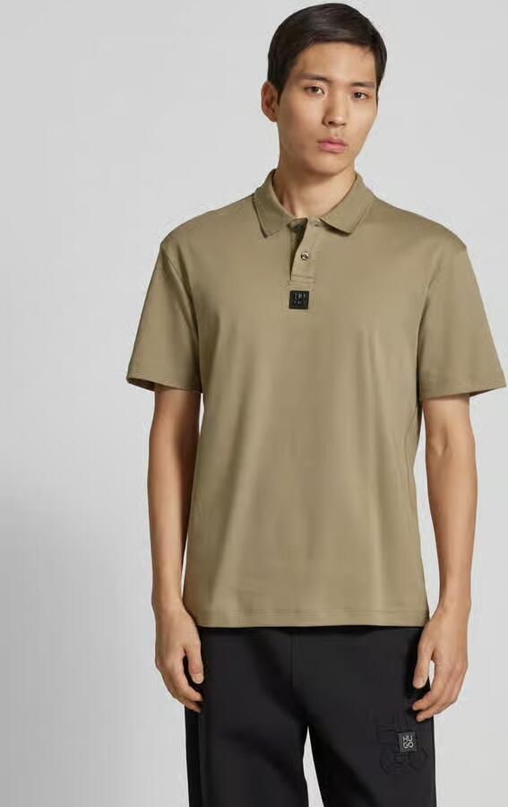 HUGO Regular fit poloshirt met labelbadge model 'Deabono' - Foto 2