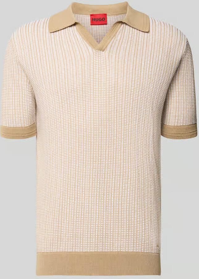HUGO regular fit poloshirt van mix van katoen en linnen model 'SEEROY' - Foto 2