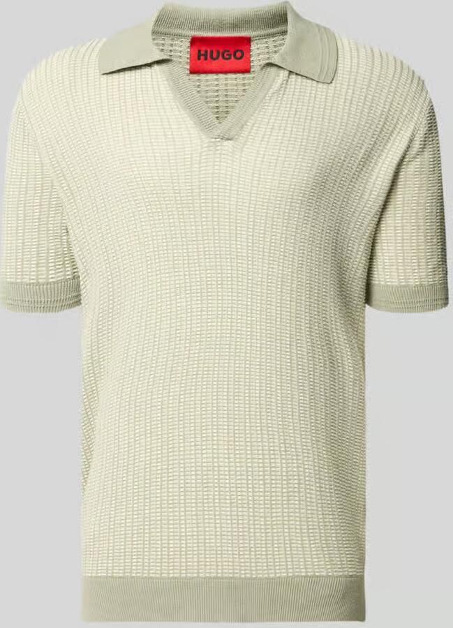 HUGO regular fit poloshirt van mix van katoen en linnen model 'SEEROY' - Foto 2