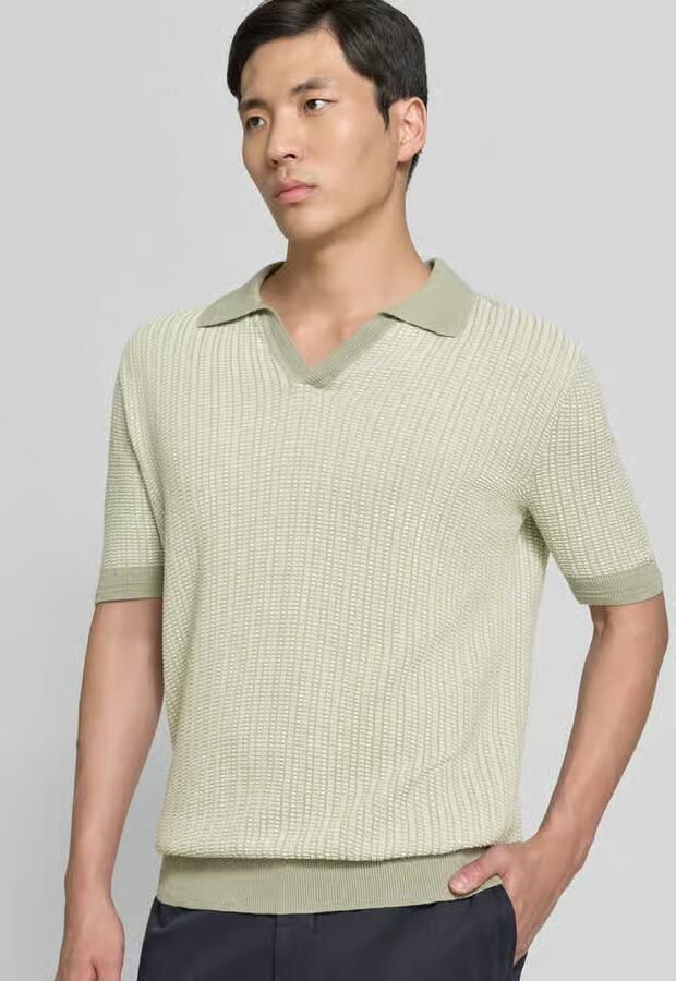 HUGO regular fit poloshirt van mix van katoen en linnen model 'SEEROY'