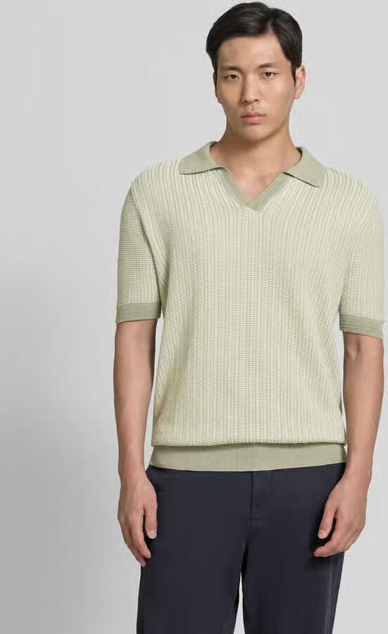 HUGO regular fit poloshirt van mix van katoen en linnen model 'SEEROY' - Foto 3