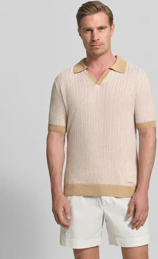 HUGO regular fit poloshirt van mix van katoen en linnen model 'SEEROY' - Foto 2