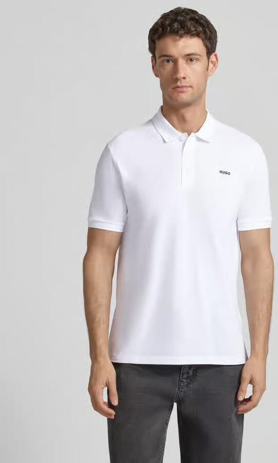 HUGO Regular fit Poloshirt van puur katoen Model 'DONOS222' - Foto 4