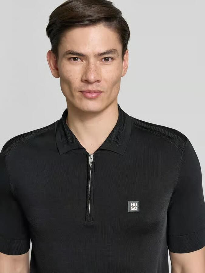 HUGO regular fit poloshirt van viscosemix model 'SAYFONG-4'