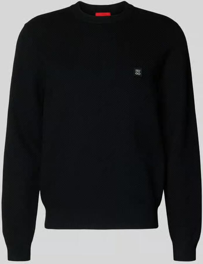 HUGO Regular fit gebreide pullover met scheerwol model 'SETAL'