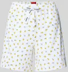 HUGO regular fit pyjama short van modalmix met katoen