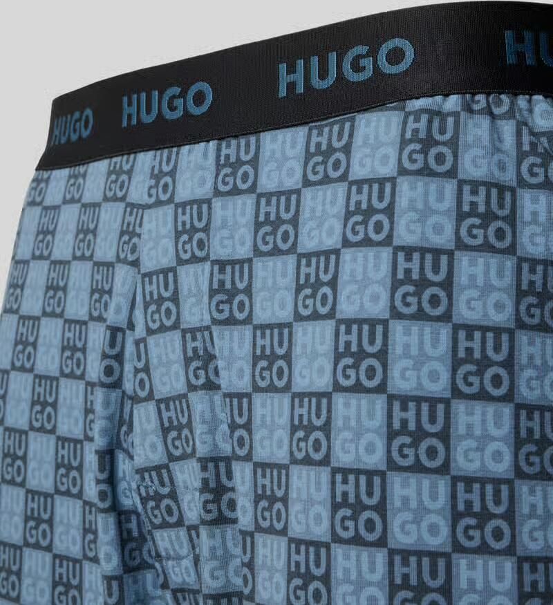 HUGO Regular fit pyjamabroek van katoenmix model 'AARON' - Foto 2