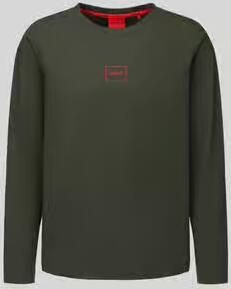 HUGO Regular fit shirt met lange mouwen van katoenmix model 'Laze Longsleeve'