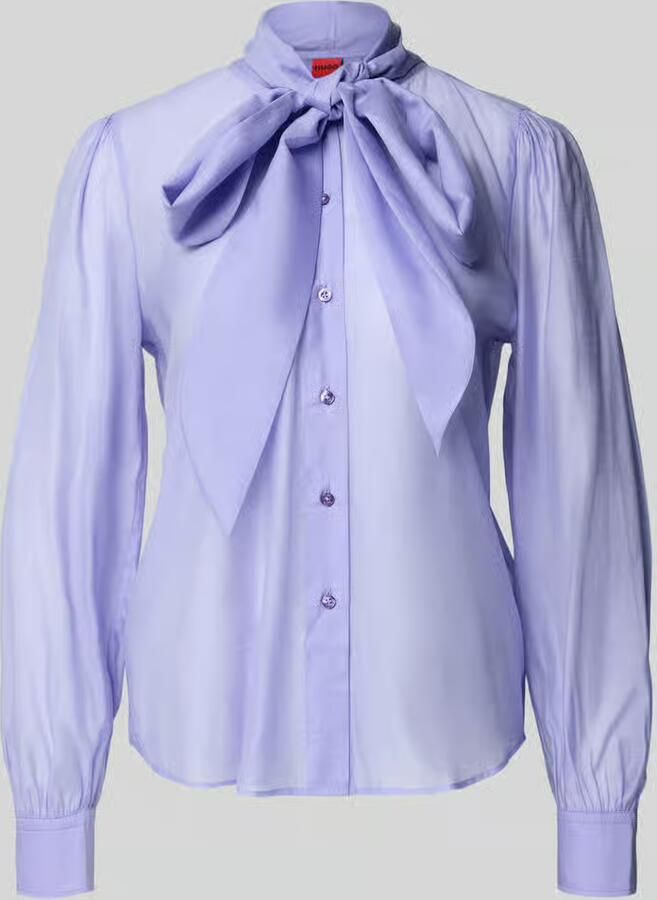 HUGO Regular fit strikblouse van lyocellmix model 'ELEGANT'