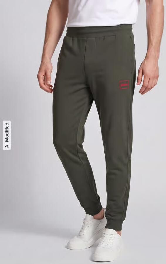 HUGO Regular fit sweatbroek van katoenmix model 'Laze Pants CW' - Foto 3