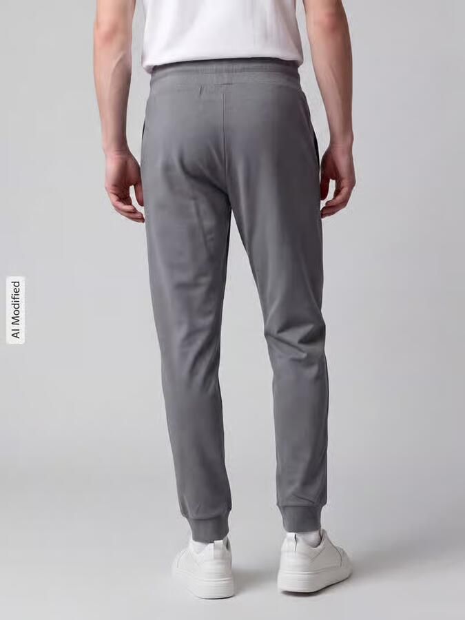 HUGO Regular fit sweatbroek van katoenmix model 'Laze Pants CW' - Foto 2