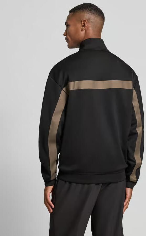 HUGO Regular fit sweatjack met band van chevron model 'DARTI'