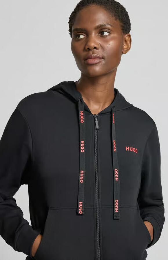 HUGO underwear Sweatvest Capuchon ritssluiting recht gesneden - Foto 6