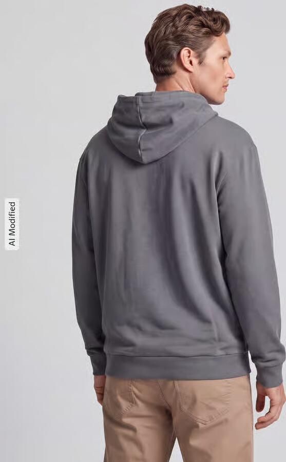 HUGO Regular fit sweatjack van katoenmix model 'Laze Hoodie'