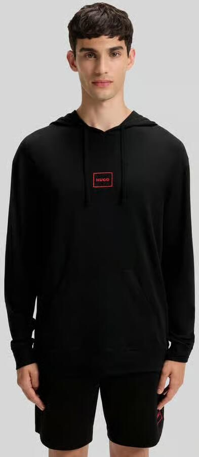 HUGO Regular fit sweatjack van katoenmix model 'Laze Hoodie' - Foto 11