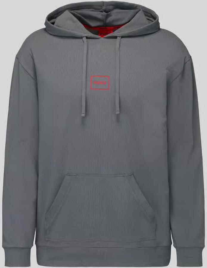 HUGO Regular fit sweatjack van katoenmix model 'Laze Hoodie' - Foto 2