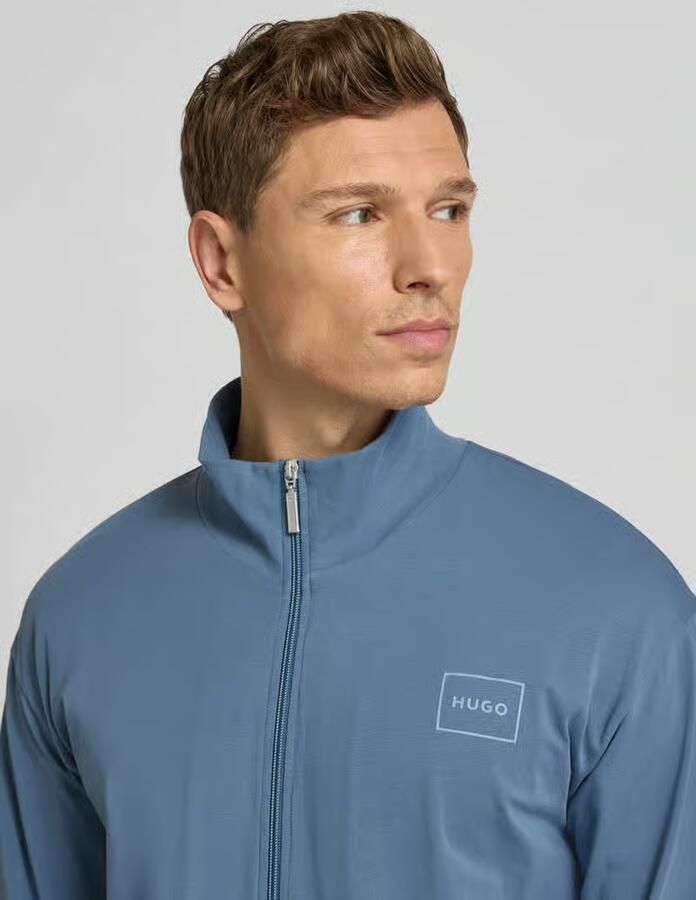 HUGO Regular fit sweatjack van katoenmix model 'LAZE ZIP' - Foto 2