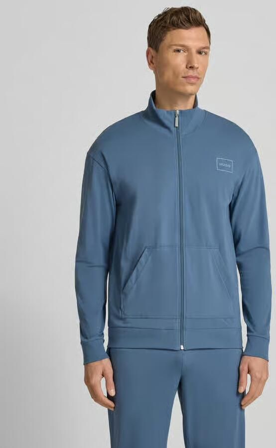 HUGO Regular fit sweatjack van katoenmix model 'LAZE ZIP' - Foto 3