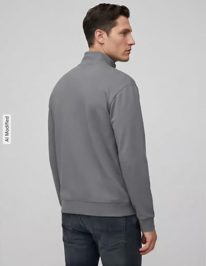 HUGO Regular fit sweatjack van katoenmix model 'Laze Zip Jacket'