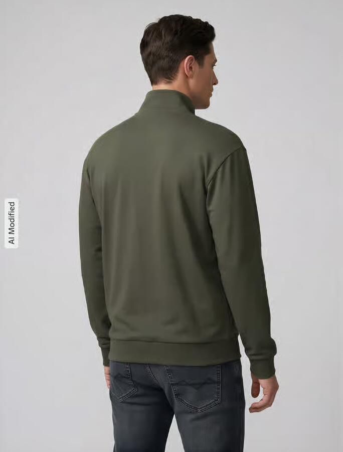 HUGO Regular fit sweatjack van katoenmix model 'Laze Zip Jacket' - Foto 2