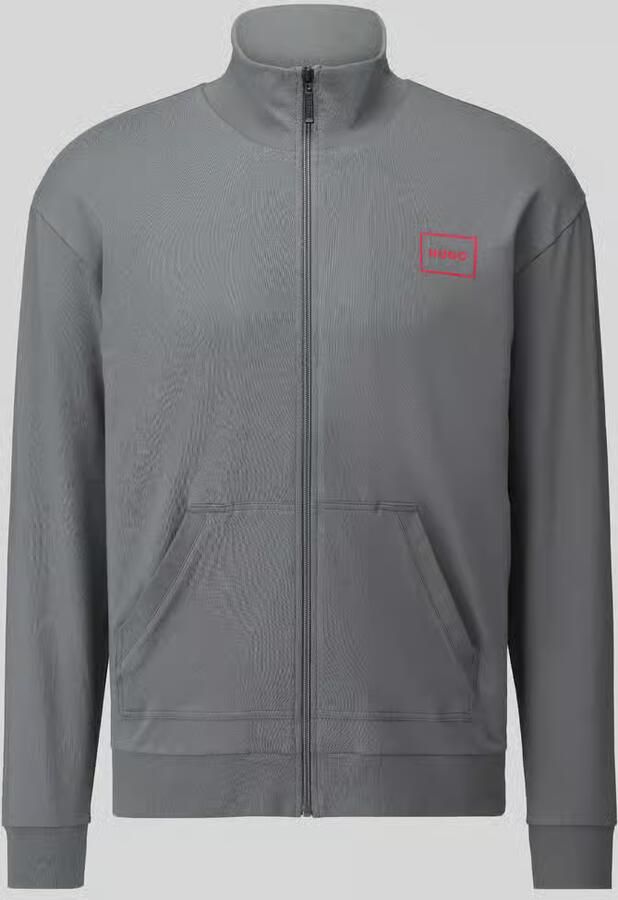 HUGO Regular fit sweatjack van katoenmix model 'Laze Zip Jacket' - Foto 3