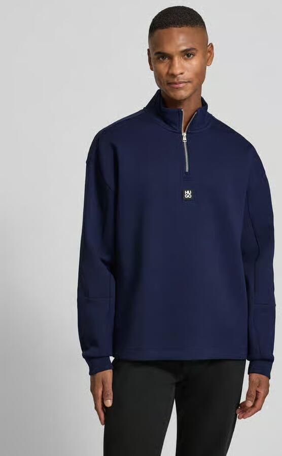 HUGO Regular fit sweatshirt van katoenmix model 'DANOVOTOP' - Foto 2