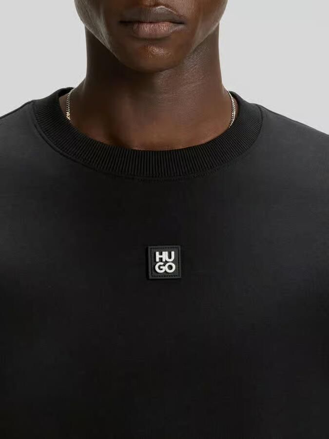 HUGO Regular fit sweatshirt van katoenmix model 'DETTIL' - Foto 2