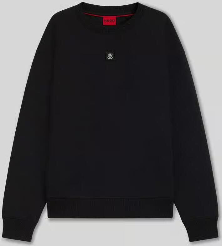 HUGO Regular fit sweatshirt van katoenmix model 'DETTIL'