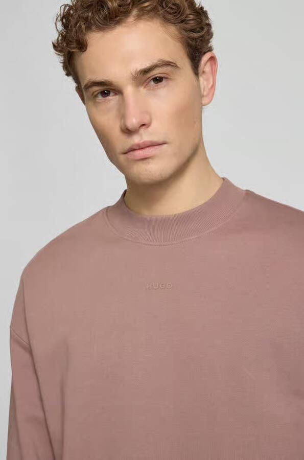 HUGO Regular fit sweatshirt van puur katoen model 'DAPOCREW' - Foto 2