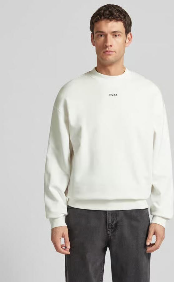 HUGO Regular fit sweatshirt van puur katoen Model 'DAPOCREW' - Foto 5