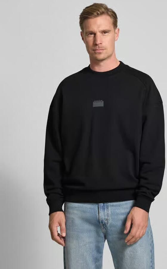 Boss Sweater Delastcrew Sweatshirt met grafische print op de rug - Foto 2
