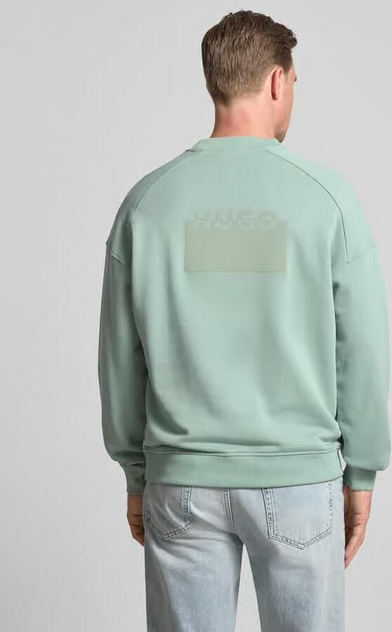 HUGO Regular fit sweatshirt van puur katoen model 'DELASTCREW'